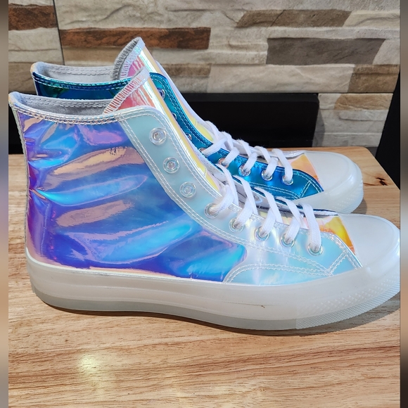 NWT Converse Chuck 70 Hi "Iridescent" " Holographic Shoe 163786c Unisex - Picture 4 of 10